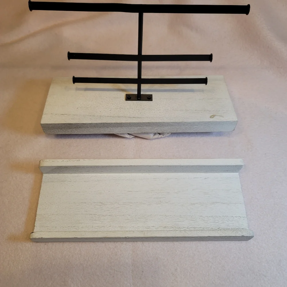 0796. Double Wall-Mounted Jewelry Display and Tray ~